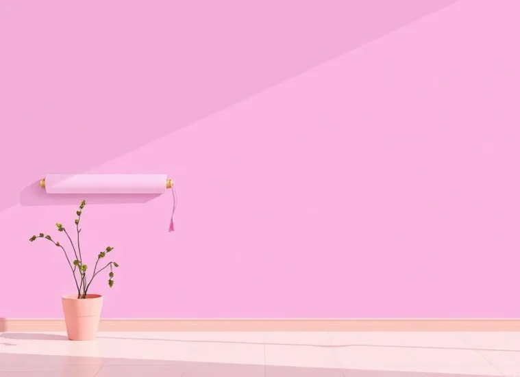 Pose de papier peint, rouleau et brosse à maroufler